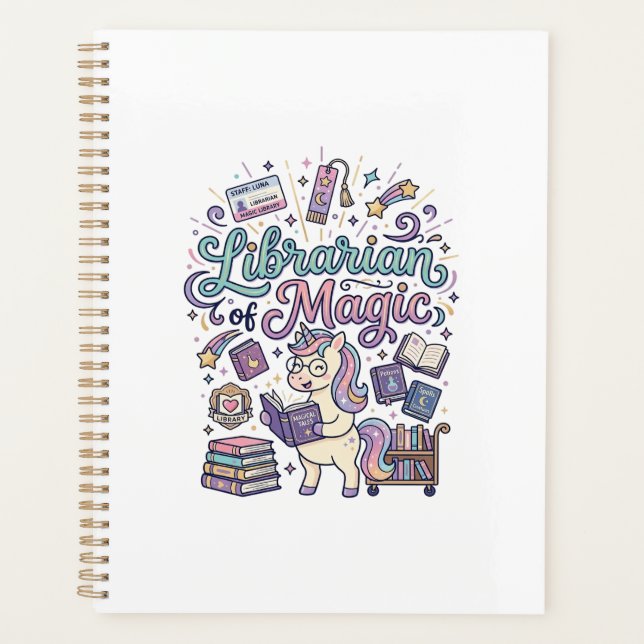 Bibliothécaire Licorne de Vêtements Imprimés Magiq (Devant)