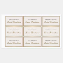 Bibliothèque Classy Gold De Retour En Étiquette