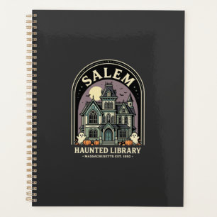 Bibliothèque ensorcelée de Salem Halloween Design_