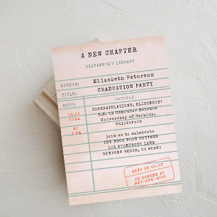 Bibliothèque vintage Cartes de livre Lover Graduat