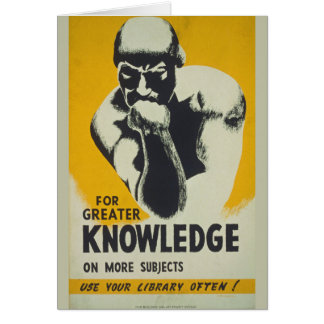 Bibliothèque vintage Poster Thinker Stataire Bibli