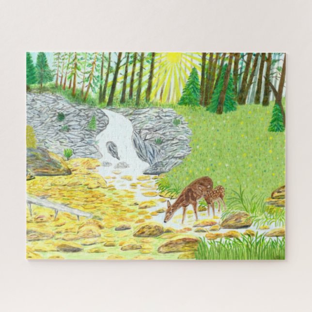 Biche et faon 520 pièces Puzzle (Horizontal)