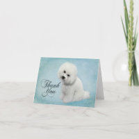 Bichon Carte de remerciements