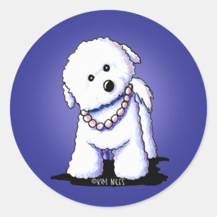 Bichon Dans Des Stickers Perles