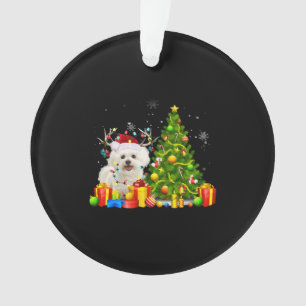 Bichon Frise Amoureux des chiens de Noël Xmas Père