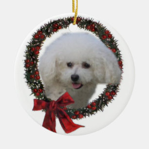 Bichon Frise Cadeaux de Noël Ornement