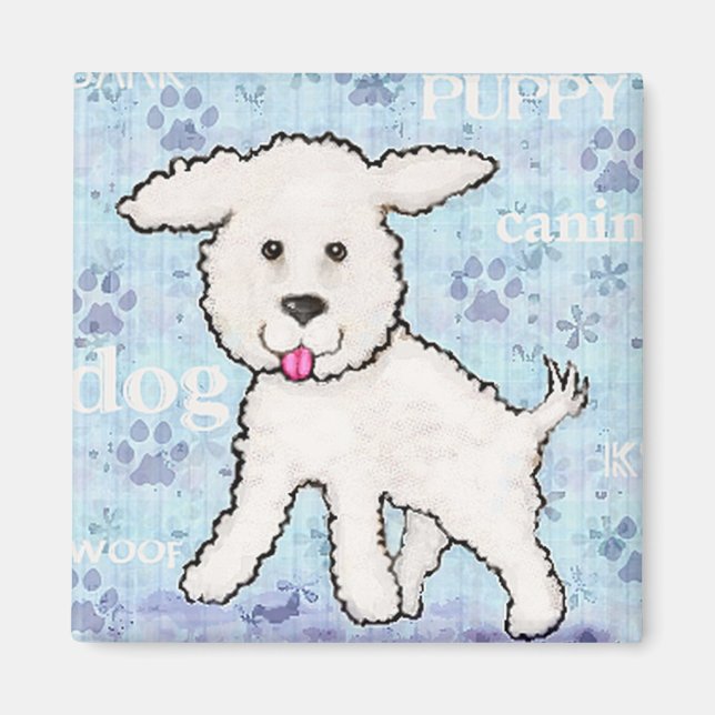 Bichon Frise Chien Chien Chien Magnet (Devant)