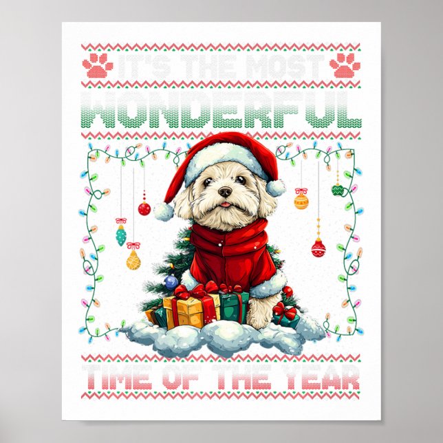 Bichon Frise Décorations d'arbre de Noël Amoureux  (Devant)