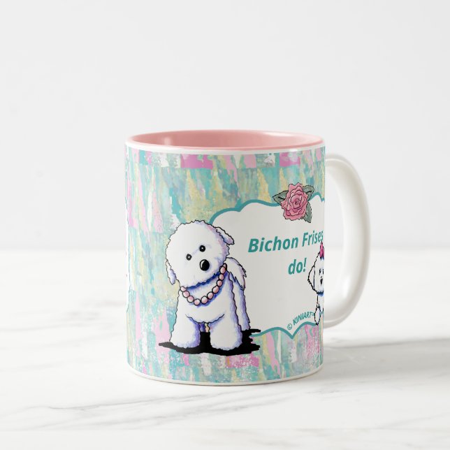 Bichon Frise Maman Café Mug (Devant droit)