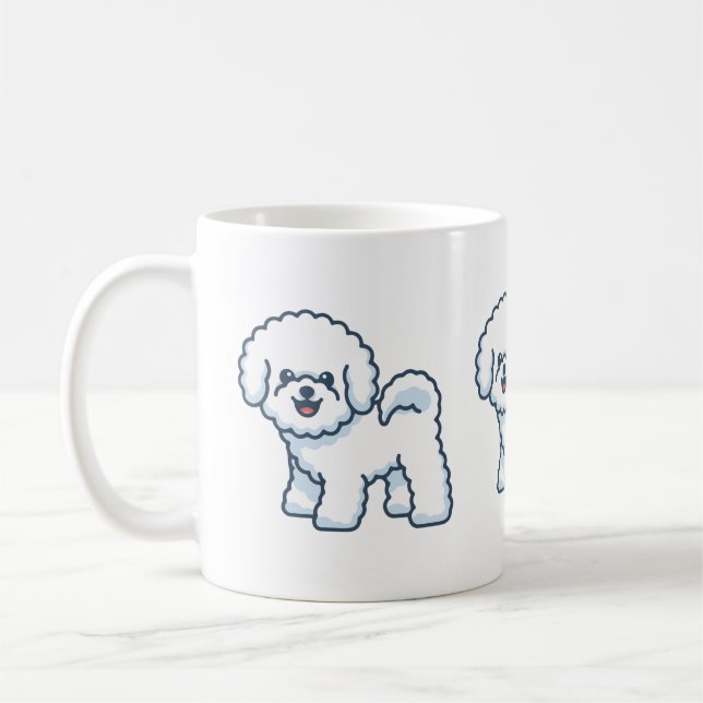 Bichon Frise mug (Gauche)