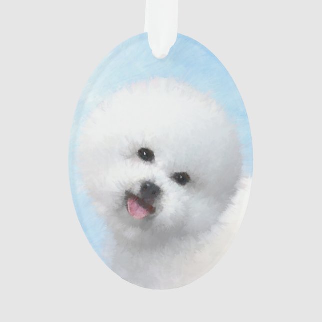 Bichon Frise Painting - Cute Original Dog Art (dos)