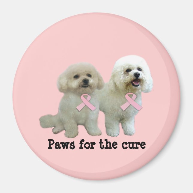 Bichon Magnet sur le cancer du sein (Devant)