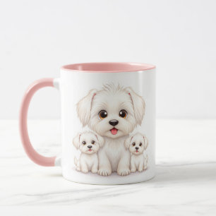 Bichon Maltese Family Mug - Cadeau adorable pour c