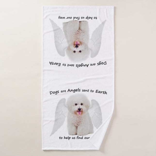 Bichons sont Angels serviette de bain (Serviette de bain)