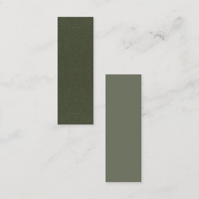 Bicolor Moss Green Flat Loyalty Cartes - Personnal (Devant / Derrière)