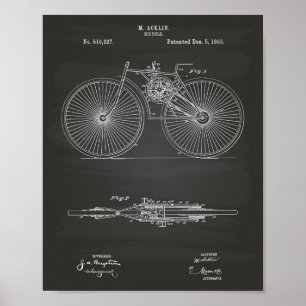 Bicycle 1893 Brevet Art Tableau de bord