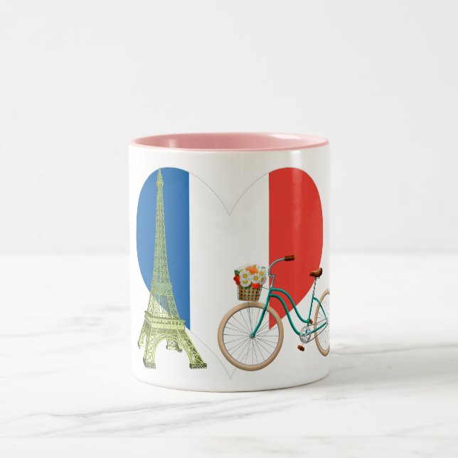 Bicyclette à deux tons café Mug (Centre)