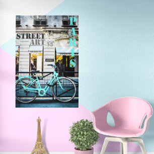 Bicyclette bleue à Paris Photo Art