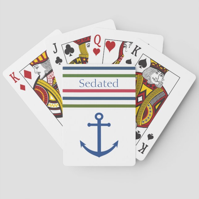 Bicyclette d'Ancre nautique cartes de jeu (dos)