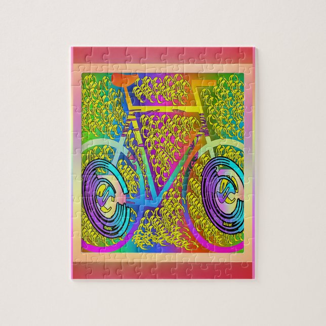 Bicyclette dans le Puzzle des couleurs vivantes (Vertical)