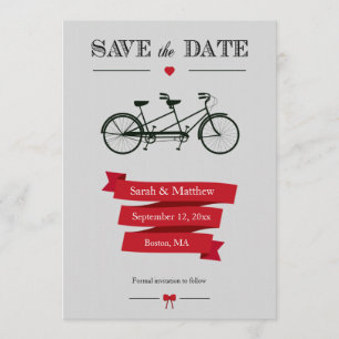 Bicyclette en tandem Enregistrer les cartes de dat