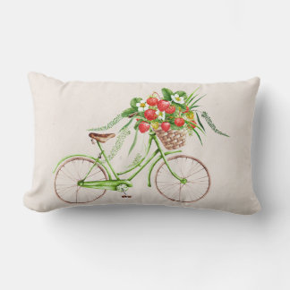 Bicyclette et fraises Lève oreiller