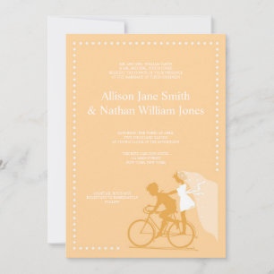 Bicyclette Jaune CULE Couple Faire-part de mariage