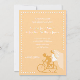 Bicyclette Jaune CULE Couple Faire-part de mariage