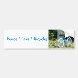 Bicyclette Peace Love Sticker