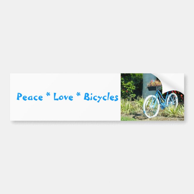 Bicyclette Peace Love Sticker (Devant)