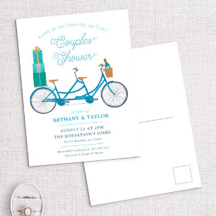 Bicyclette pour deux couples Douche Invitation Car