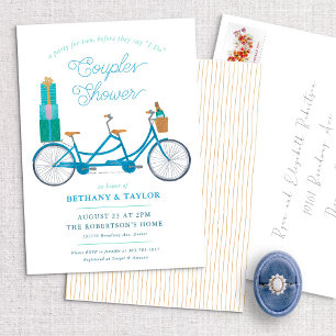 Bicyclette pour deux couples Invitation de douche