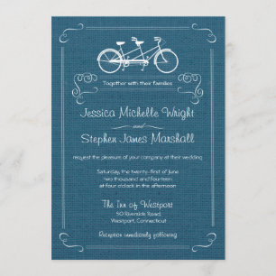 Bicyclette pour deux invitations à un mariage de B
