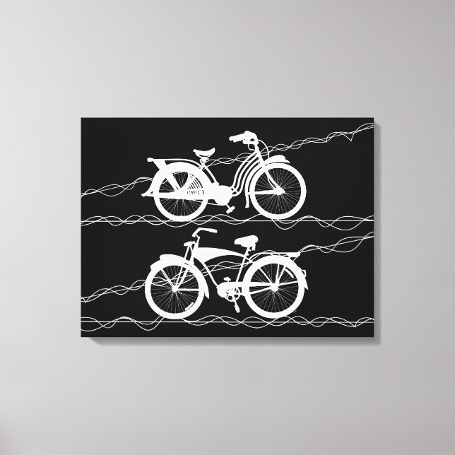 Bicyclette toile blanche Imprimer (Recto)