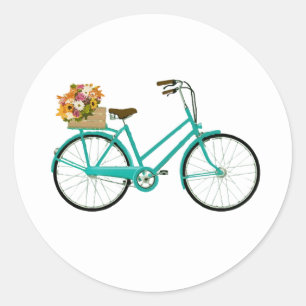 Bicyclette vintage avec Stickers Peinture Fleurs