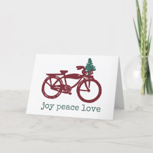 bicyclette vintage et modèle d'arbre de Noël