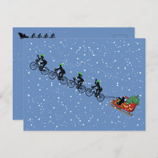 Bicyclettes Tirage Sleigh Carte de voeux pliée