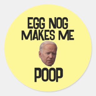 BIDEN FUNNY CHRISTMAS STICKERS OEUFS NOG POOP