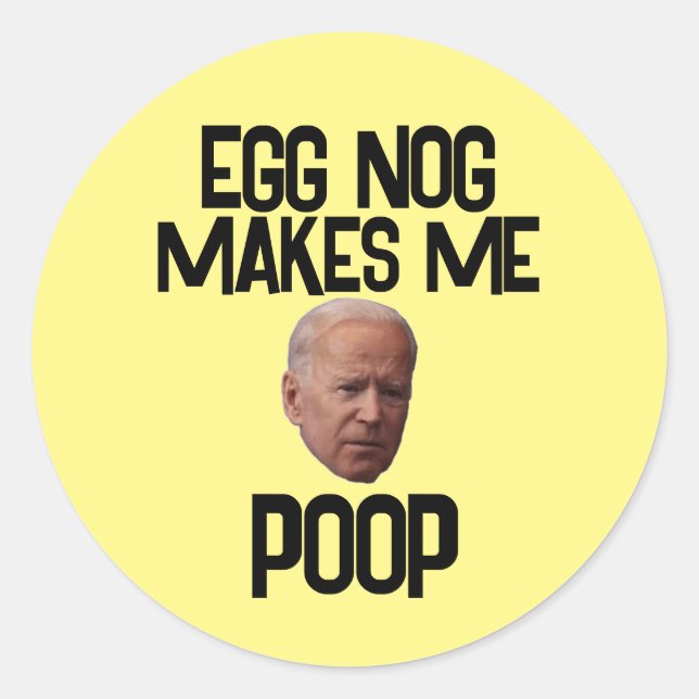 BIDEN FUNNY CHRISTMAS STICKERS OEUFS NOG POOP (Devant)