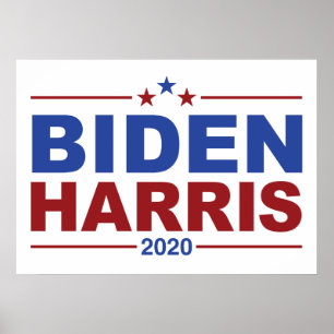 BIDEN/HARRIS Crimson & Blue Thème Poster