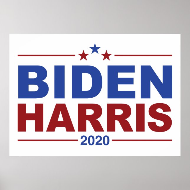 BIDEN/HARRIS Crimson & Blue Thème Poster (Devant)