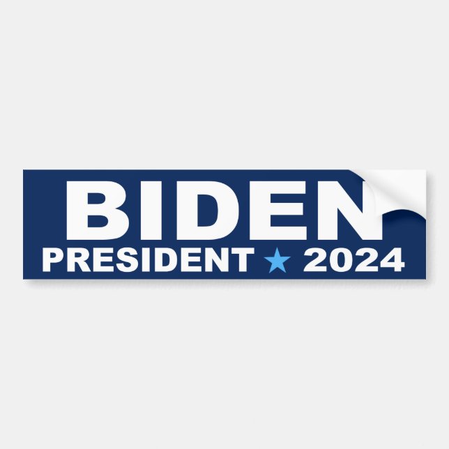 Biden Président 2024 autocollant pare-chocs (Devant)