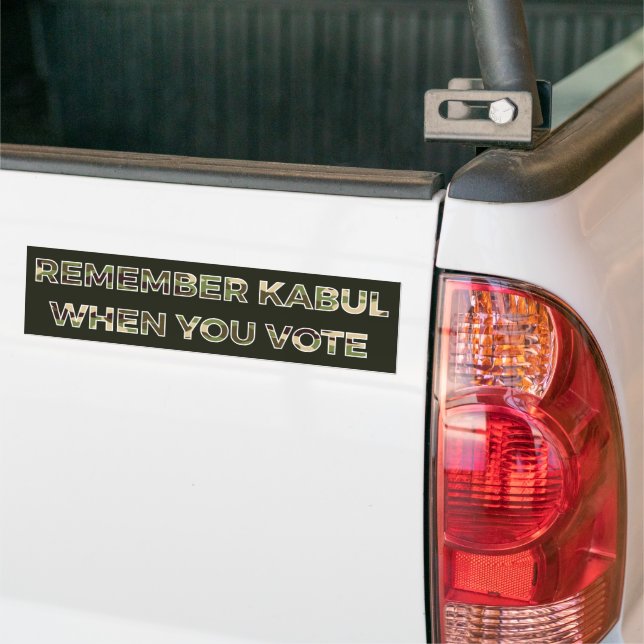 Biden Souvenez-vous de Kaboul (Camo) Sticker pare- (Sur camion)