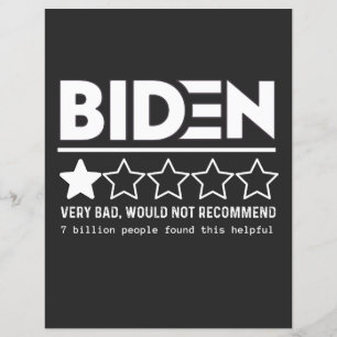 Biden Très Mauvais Ne Recommanderait Pas T-Shirt