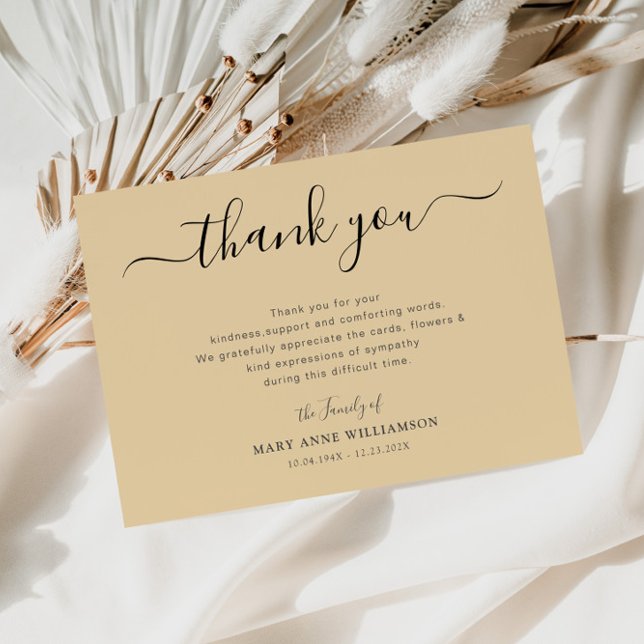 biege funérailles merci note (Créateur téléchargé)