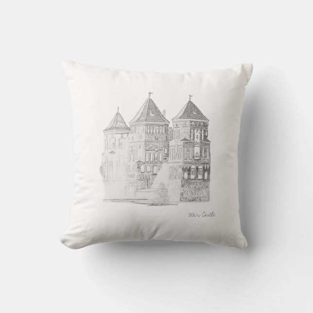 Biélorussie Б л а р у с Château de Mir Coussin Lis (Recto)