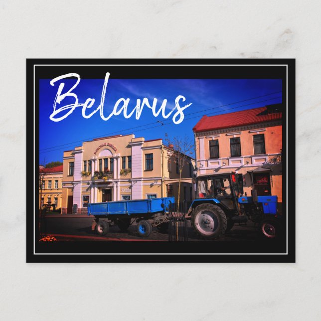 Biélorussie Hrodna Architecture Tracteur Carte pos (Devant)