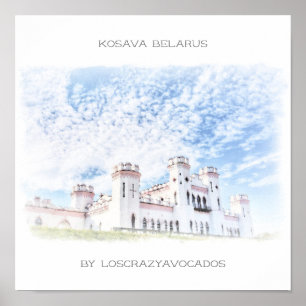 Biélorussie Kosava Château Architecture Poster de 
