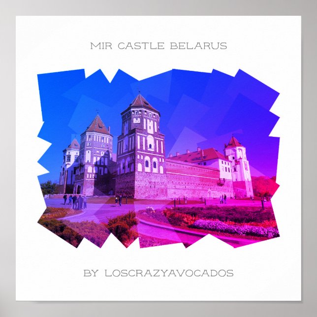 Biélorussie Mir Castle Architecture Nature Poster (Devant)