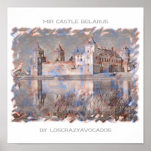 Biélorussie Mir Castle Architecture Nature Poster